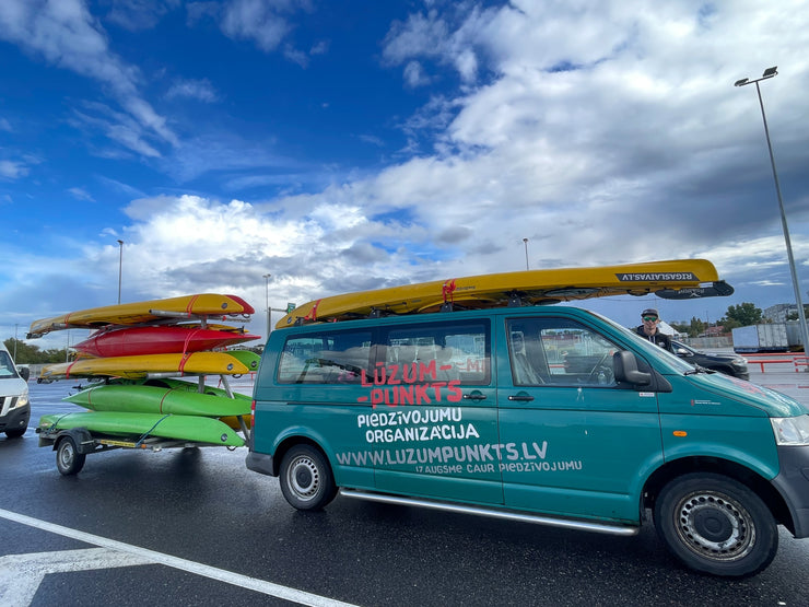 Mini kayak ekspedīcija - 5 ezeri, 3 upes, jūra un krosiņš viss vienā dienā!