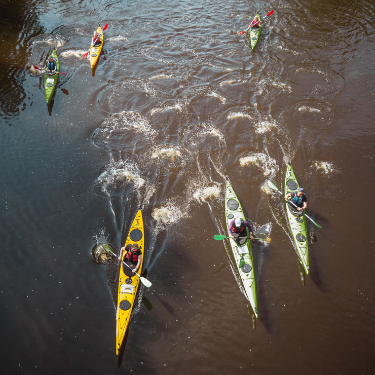 Mini kayak ekspedīcija - 5 ezeri, 3 upes, jūra un krosiņš viss vienā dienā!