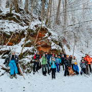 Grupa pilna. Bridiens kopā ar Agnesi un Pandu